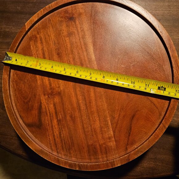 Crate and Barrel Carson Acacia Wood Cake Pedestal - Picture 7 of 8